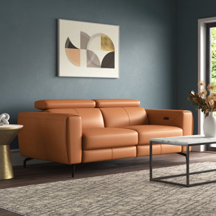 Caramel deals reclining sofa